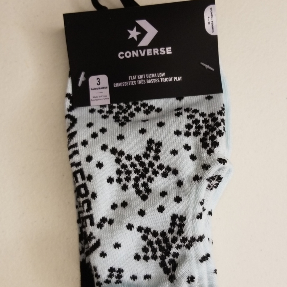Converse 3Pairs Flat Knit Ultra Low Socks